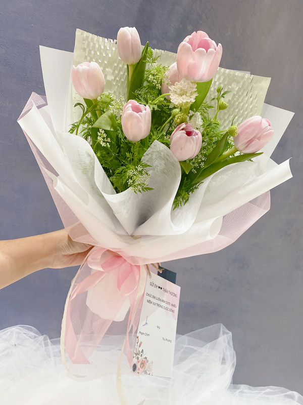 Bó hoa baby hồng đẹp tặng bạn gái sinh nhật 300k  800k